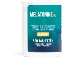 Melatonine.nl - Melatonine 0,25 mg Time Released - 500 tabletten - Melatonine Time Released Supplementen - vegan - voedingssupplement
