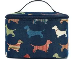 Toilettas - Gobelinstof - Dachshund - Teckel - Honden - Hondjes