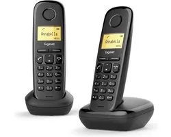 Gigaset A170 Duo Analog/DECT telephone Zwart geen ondersteuning in Nederland