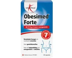 Lucovitaal Obesimed Forte, 42 Capsules, Medisch Hulpmiddel voor de Behandeling van Obesitas, Vermindert Honger en Voorkomt Overeten