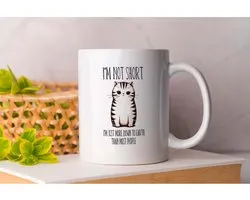 Mok I'm not Short - Sarcasm - Gift - Cadeau - NotReally - JustKidding - SarcasmModeOn - Sarcasme - NietEcht - GrapjeHoor - SarcasmeLeven