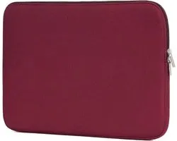 Tech Supplies - Neopreen Soft Laptop Sleeve 14 Inch - 14" laptopsleeve - oa voor Apple Macbook Air / Pro - laptophoes - Rood