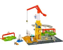 Matchbox - Action Drivers - Construction Site Playset avec lumière et son - 1 véhicule de chantier