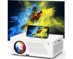 SCH® Draagbare beamer - Beamer - Projector - Mini Beamer - Wit - 26cm x 25cm x 12cm