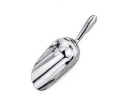 Ijsblokjes schep - Maatschep - Aluminiumlegering - Ijs tools - Ijsschop - Ijsschepper - Doseerschep - Multifunctionele schep - Geschikt voor snoep, ijsblokjes, granen en voer voor huisdieren - 12 oz - 21.6*7.8*4.6cm - Zilver