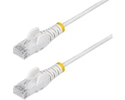 StarTech.com 3m Dunne CAT6 Ethernet Kabel, Wit, Snagless, 100W PoE, UTP, LSZH, 28AWG Pure Koperdraad, Slim RJ45 Netwerk Patchkabel met Trekontlasting, Fluke Getest