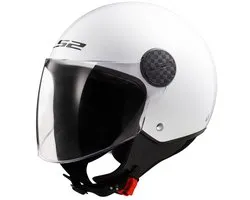 LS2 OF558 Sphere II Solid Gloss White Jet Helm - Helm