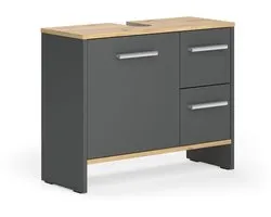 Meuble sous-vasque Vicco Karli – 70,2 x 57 cm avec 2 tiroirs et 1 porte Anthracite