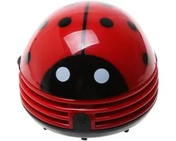 Mini Electric Table Vacuum Cleaner, Portable Mini Dust Cleaner, Red Ladybug, Design - ShopVlot