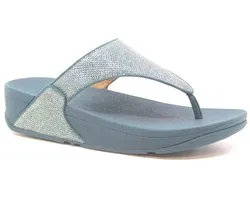 FitFlop Lulu Shimmerglitz Toe-Post Sandals Dames Sandalen - Deep Ocean