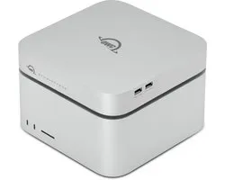 OWC StudioStack Thunderbolt 5 - Stapelbaar Docking Station - 3x Thunderbolt 5 & 3x USB-A - Zilver