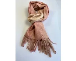 Wintersjaal effen gemeleerd van mooi materiaal 80% viscose 20% wol