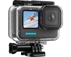 Boîtier étanche compatible avec GoPro Hero 13, 12, 11, 10/9 en noir ; boîtier de plongée avec accessoires de fixation compatible avec GoPro Hero13, Hero12, Hero11, Hero10, 9.