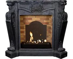 Xaralyn Bio-ethanol haard - Louis BME-B - zwart natuursteen - 3 KW verwarming - haardombouw inclusief inbouwhaard - schouw