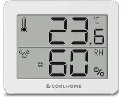 CoolHome HM 2101 - Thermometer -  Hygrometer - Thermo/Hygrometer - Wit Design