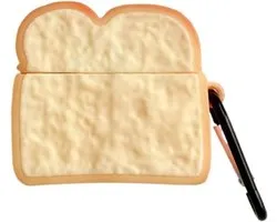 Creative 3D Bread Toast Shaped Earbuds Protective Case for Airpods Pro 3 (2025), Silicone Headphone Cover for Airpod Pro 3rd Generation for Girls Boys