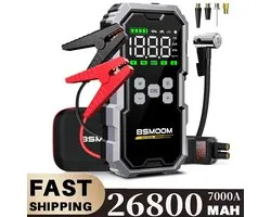 D&A Jumpstarter - Compressor - Jumpstarter voor de auto - Luchtcompressor - Starthulp - Jumpstarter Met Compressor - Zwart