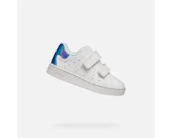 GEOX ECLYPER PEUTERMEISJES Sneakers - WIT/BLAUW