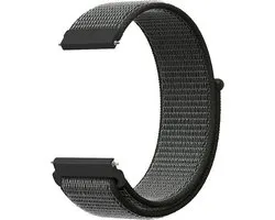 Bracelet Strap-it Smartwatch 20mm - bracelet en nylon souple adapté pour Samsung Galaxy Watch 42mm / Active / Active2 40 & 44mm / Galaxy Watch 3 41mm - Garmin Vivoactive 3 / Venu - SQ - Amazfit GTS / 2 / Bip - vert