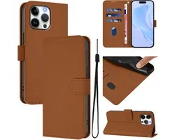 Mobigear Telefoonhoesje geschikt voor Apple iPhone 16 Pro Max Hoesje | Mobigear Urban Wallet Bookcase Portemonnee | Pasjeshouder voor 3 Pasjes | Telefoonhoesje voor Pinpas / OV Kaart / Rijbewijs - Bruin