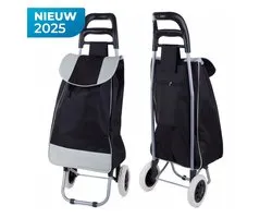 Boodschappentrolley - Boodschappenwagen - Trolley Met Wielen - Opvouwbaar - Afneembare Boodschappentas