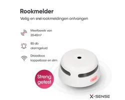 X-Sense Complete Link+ Pro Slimme bundel - 3 XS01-M Rookmelders, 1 XC0C-MR Koolmonoxidemelder, 1 XH02-M Hittemelder en SBS50 Base Station - Werkt via app - WiFi gateway - Draadloos RF koppelbaar - Brandalarm, Keukenmelder en CO melder - Smart home