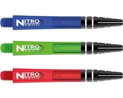 RED DRAGON - Nitrotech Selectiepakket 2 - Groen, Blauw en Rood Medium Dartschachten - 3 sets per pakket (9 Dartschachten in totaal)