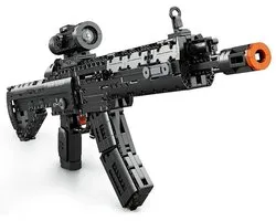 Reobrix 7 7024 QBU black rifle 6 bouwset | WW2 army ops pistool geweer modelbouw | Creator classic battlefield guns bouwpakket | Technische Educatief militair & leger speelgoed voor volwassenen | Geschikt voor Lego | Bouwdoos met 1593 bouwstenen
