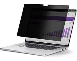 StarTech.com Privacy Filter pour ordinateur portable MacBook Pro 16 pouces (21/23 pouces), filtre de sécurité antireflet, amovible et réversible, protection d'écran magnétique pour ordinateur portable avec réduction de la lumière Blauw de 51 %