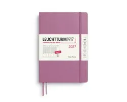 Leuchtturm1917 - 2027 - Agenda semainier - A5 Medium 15x21cm - rose poudré - couverture rigide