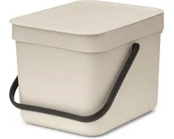 Brabantia Sort & Go Prullenbak - 6 l - Soft Beige