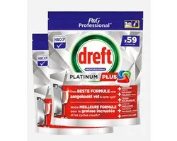 Dreft Platinum Plus Regular All in 1 Vaatwastabletten - 118 tabs (2x59)