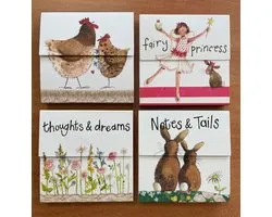 Alex Clark Mini Magnetic Notepad's - Magnetische notitieblokjes 4 stuks