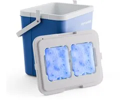 TRVLMORE Koelbox 26L - 65 Heures de Refroidissement - Glacière - Comprenant 2 Éléments Réfrigérants - Blauw