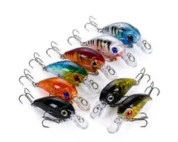 Multicolor vis aas kunstaas set unisex crankbait minnow plug drijvend topwater kunstaas met dubbele haken voor baars forel en roofvis 8 delig