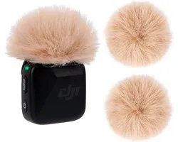 Microfoon Windscreen voor DJI Mic Mini - Faux Fur Foam Anti-Pop Filter voor Vloggen en Streaming - Bruin Kleur, Ideaal voor Draadloze Microfoons, Geluidsisolatie en Opnames