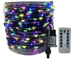 LED Lichtsnoer voor Kerstboom - Kerstversiering - Halloween Decoratie - Kerstboomverlichting - Met Afstandsbediening - 8 Lichtstanden - Waterdicht - 100m 1000LED - Gekleurd - 1 stuk
