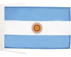 FLAG Vlag Argentinië 45x30 cm Vlag Argentijns Polyester 100D Koorden | Binnen en buiten decoratieve vlag Argentina dubbel gestikte naden en verstevigde randen 100D polyester