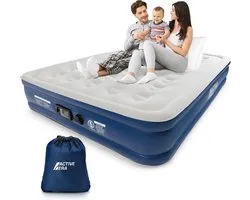 Active Era Comfort Lite 2 Persoons Luchtbed - Ingebouwde Elektrische Pomp – Kingsize Airbed Matras – Logeerbed, Kamperen, Verhuizen, Reizen, 203cm x 152cm x 33cm