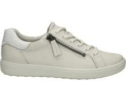 Ecco Soft 7 Side Zip Lace Veterschoenen Laag - wit - Maat 42