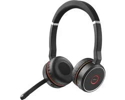 Headphones with Microphone Jabra Evolve 75 MS Stereo Black
