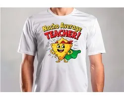Nacho Average Teacher - T Shirt - Funny - Sarcasm - VrolijkKerstfeest - Kerstmis - Grappig - Sarcasme - Gift - Cadeau - GoodVibes - Vibes