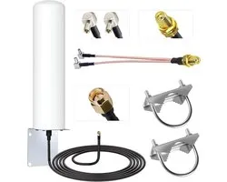 4G LTE 10-12dBi Hoge Gain Antenne Compatibel metHuaweiZTE 4G LTE Hotspot Router ModemNetgearNighthawk M1 MR1100, Lange Afstand Outdoor Antenne met SMA-stekker/Dual TS9 Connector Adapter