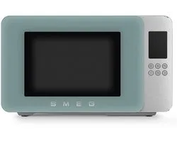 SMEG MOC01EGMEU Magnetron met Grill - Combi-Magnetron - 29L - 1900W - Inverter Technologie - Soft Close - 18 Automatische Programma's - Collezione - Mat Emerald Green