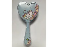 Little Olives - Haarborstel met glitters - Haarborstel Meisje - Kinderborstel - Schattige Haar Accessoires - Borstel Meisje - Cadeau meisje - Unicorn Haarborstel - Blauw Haarborstel - Hartvormig Haarborstel
