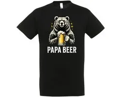 PAPA BEER T-shirt - Bier t-shirt - Vader Cadeau - Papa - CraftBeer - Beer - Proost - Heren - grappige drank feest teksten en zinnen - bierpakket kado idee - Maat XXL
