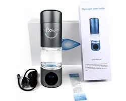 Flacon générateur d'hydrogène gris Flow H2 qui produit 6 000 ppb d'hydrogène en 10 minutes pour la réparation et la nutrition des cellules du corps.