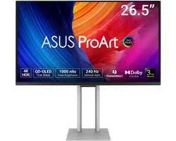 ASUS ProArt Display PA27UCDMR - 4K UHD Grafisch Design Monitor - USB C 96W - USB Hub - Thunderbolt 4 - kleurechtheid ΔE < 1 - 240hz - 0.1ms - 27 inch