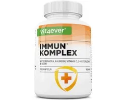 Vit4ever Immuunsysteem Complex Supplement – 180 Capsules – Met Echinacea, Vitamine C, Zink & Selenium – 90 Dagen Voorraad