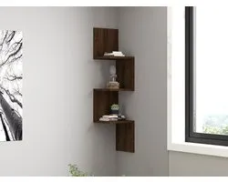 Asir - Wandplank - Okkernoot - 25 x 25 x 105,4 cm